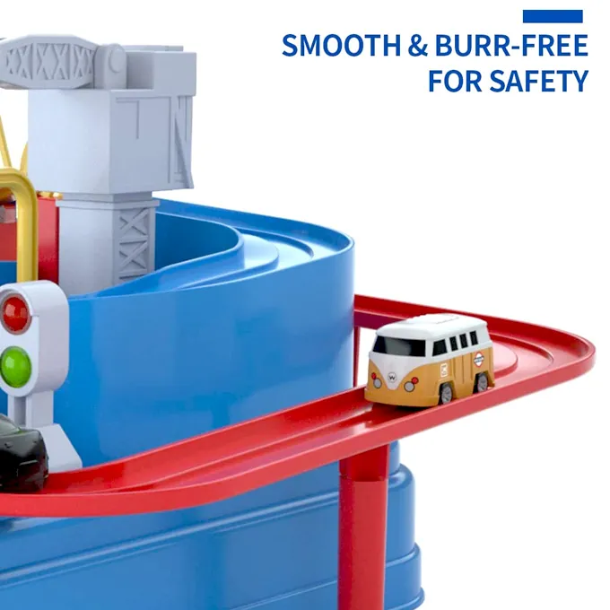 Car Adventure Race Track with Parking Garage Set ? Educational Toy with 4 Cars - Image 4