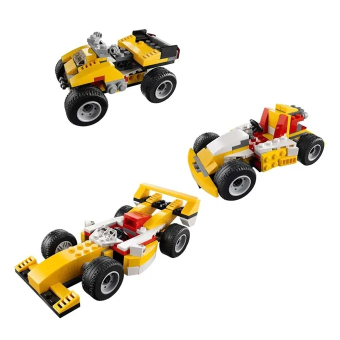 3-in-1 Yellow Speedster Car Building Set by Architect Creator - Image 3