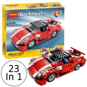 23-in-1 Red Racing Car Construction Set by Architect Creator