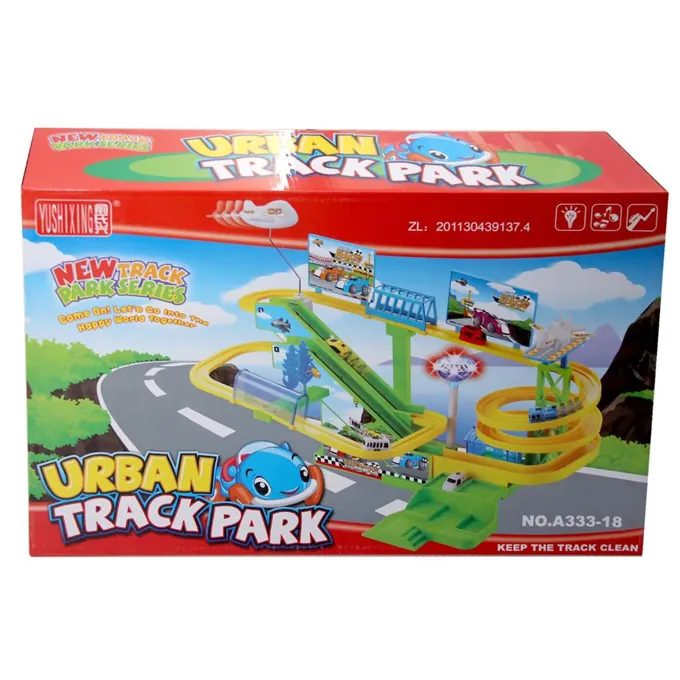 Urban Car Track Set with Lights and Music - Fun Playtime Toy for Kids - Image 3