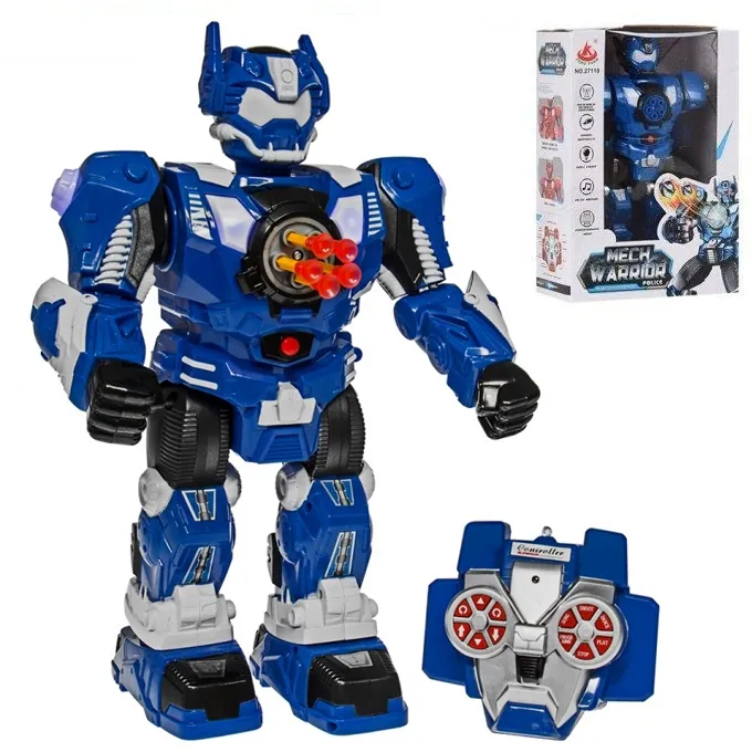 Remote Control Police Robot Shooter - Educational Robotics Toy for Kids