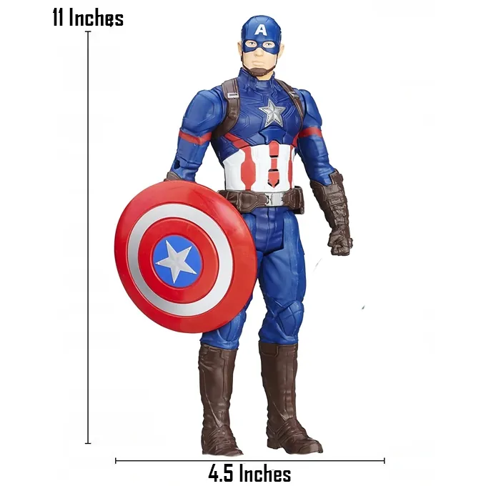 Captain America 11-Inch Action Figure - Avengers Hero Toy for Kids 3+ - Image 2