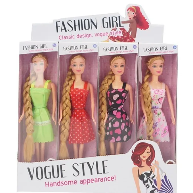 11-Inch Multi-Colored Long Hair Doll - Fun Toy for Girls