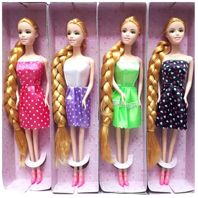 11-Inch Multi-Colored Long Hair Doll - Fun Toy for Girls - Image 2