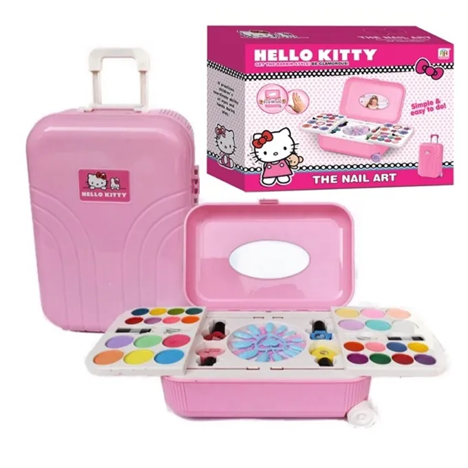 Hello Kitty Makeup Box & Nail Art Kit Briefcase ? Toy for Girls