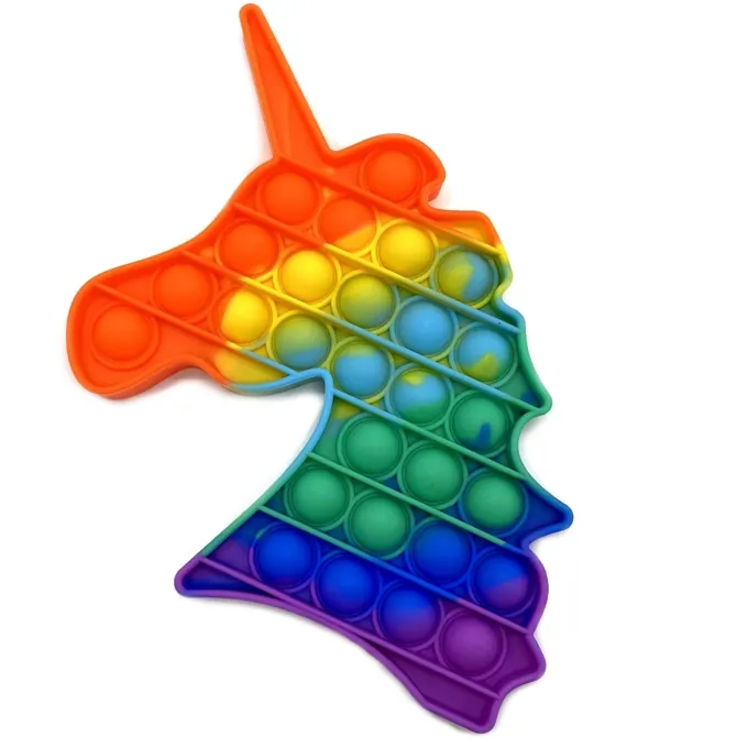 Push Pop Bubble Fidget Spinner - 8-Inch Rainbow Slushee Cup Silicone - Sensory Toy - Image 3