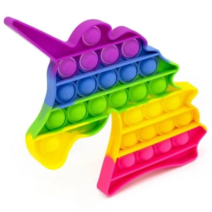 Push Pop Bubble Fidget Spinner - 8-Inch Rainbow Slushee Cup Silicone - Sensory Toy - Image 2