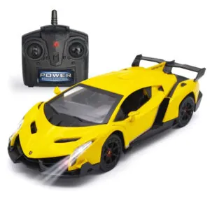 RC Lamborghini Veneno - Yellow with Door-Opening Function - Remote Control Car