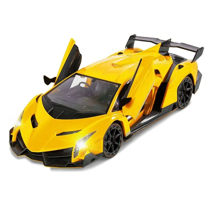 RC Lamborghini Veneno - Yellow with Door-Opening Function - Remote Control Car - Image 3