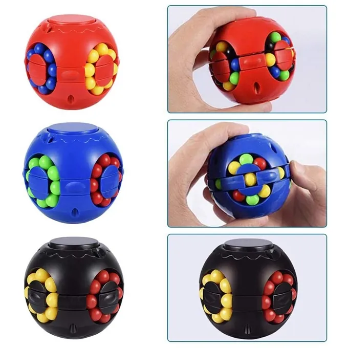 Magic Bean Rotating Cube Fidget Spinner - Toy for Kids - Image 2
