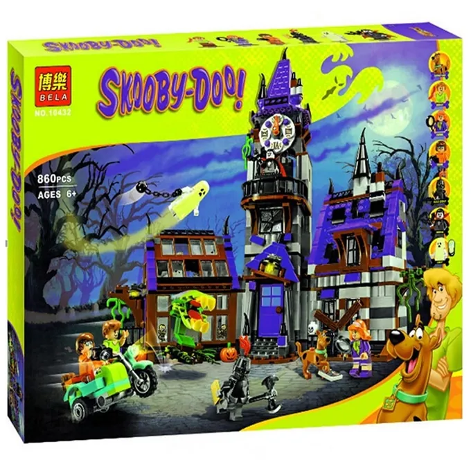 Bela 10432 Scooby Doo Ghost House Building Set - 860 Pieces - High-Quality Blocks