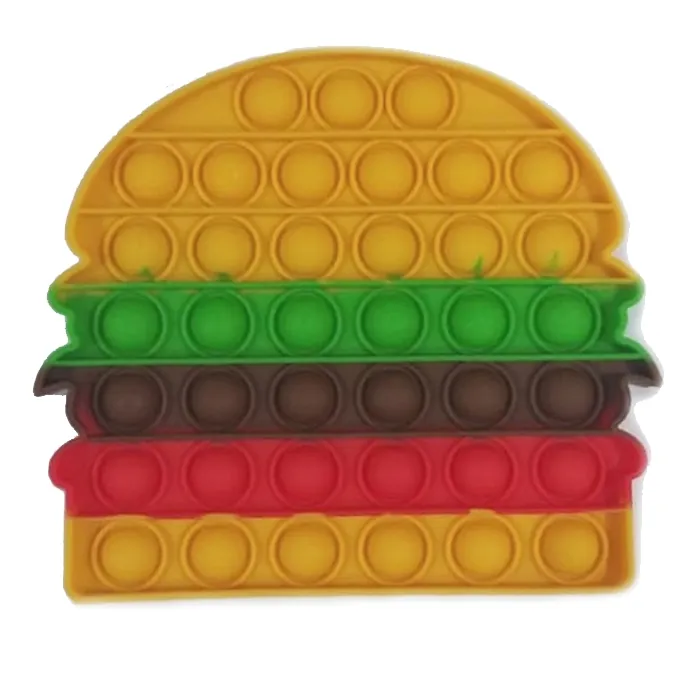 Push Pop Bubble Fidget Spinner - 5-Inch Burger Design