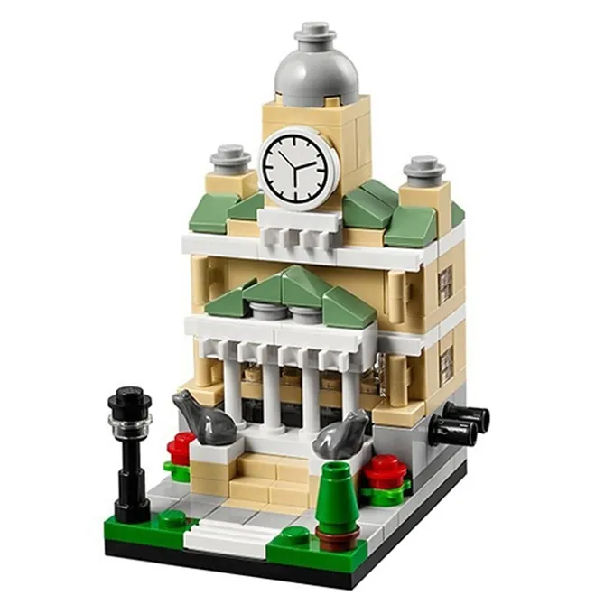Jisi Mini Town Hall Building Kit - 186 Parts - Image 2