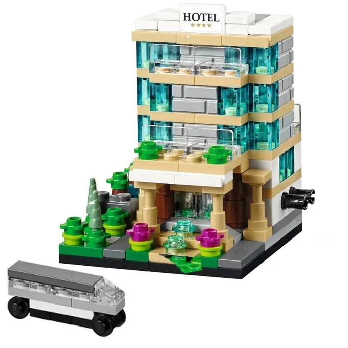 Jisi Mini Luxury Hotel Building Kit - 203 Parts - Image 2
