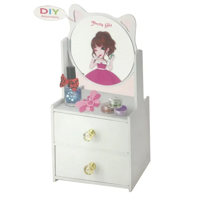 Wooden Dressing Table Play Set ? 21-Piece Toy for Girls - Image 4