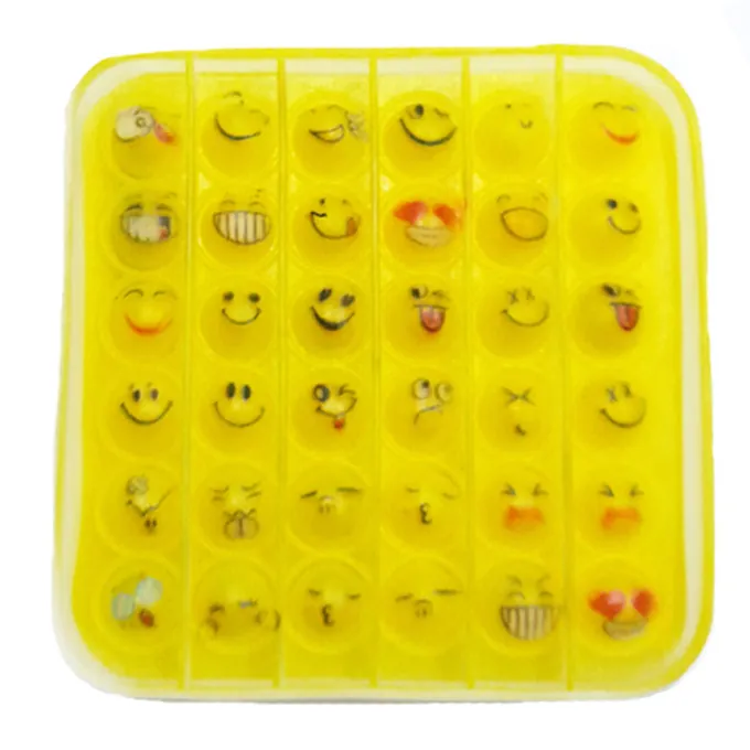Push Pop Bubble Fidget Spinner - 5-Inch Smiley Emoji Square - Sensory Toy - Image 3