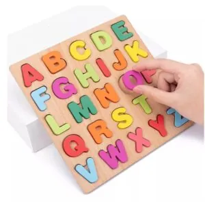 Capital ABC Alphabets ? Thick Wooden 3D Board Puzzle ? 20 cm ? Puzzle & Cubes