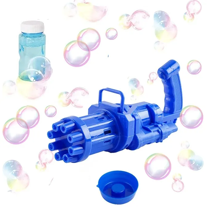 Blue Automatic Bubble Gun - Electric Bubble Maker for All Ages