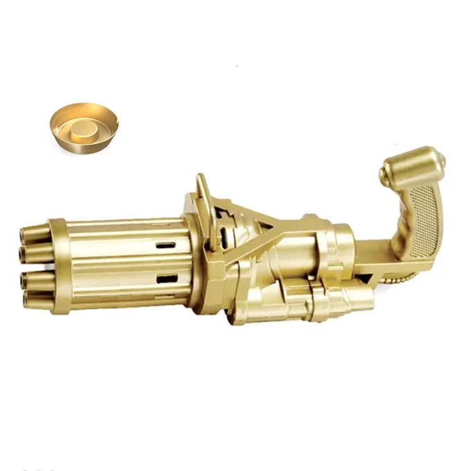 Golden Automatic Bubble Gun - Electric Soap Bubble Maker for All Ages