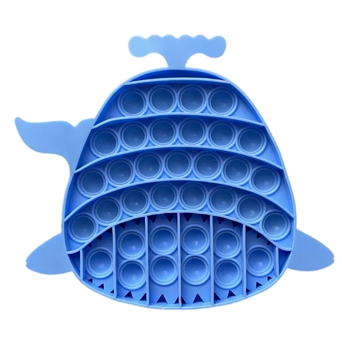 Push Pop Bubble Fidget Spinner - 7-Inch Blue Whale Design - Image 4