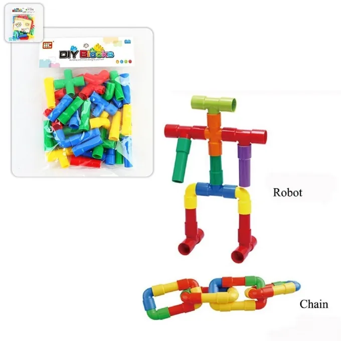 DIY Water Pipe Building Blocks - Creative Construction Toy (Ages 4+)
