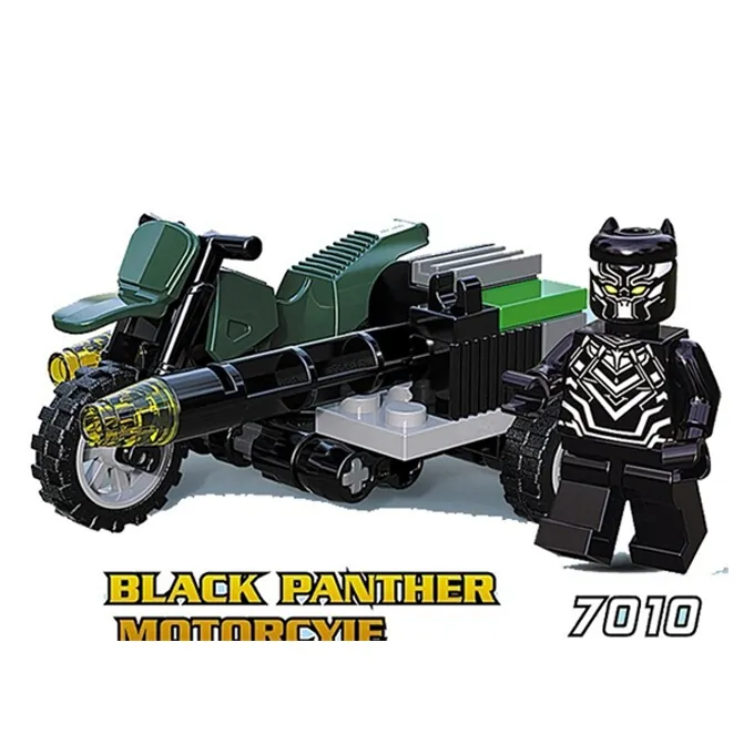 Black Panther Motorcycle Building Kit - Fun Superhero Toy