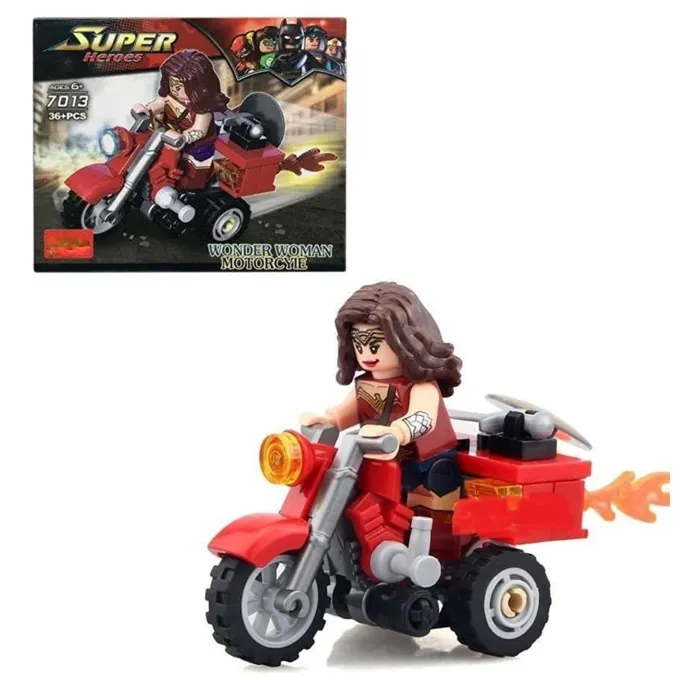 Wonder Woman Motorcycle Building Kit - Creative DIY Toy for Kids - Image 2