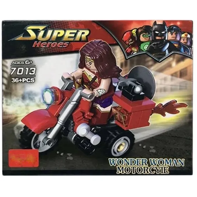Wonder Woman Motorcycle Building Kit - Creative DIY Toy for Kids - Image 3