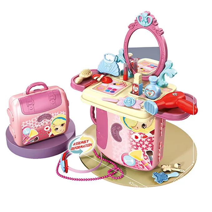 2-in-1 Makeup Kit & Dressing Table Backpack - Stylish Toy for Girls