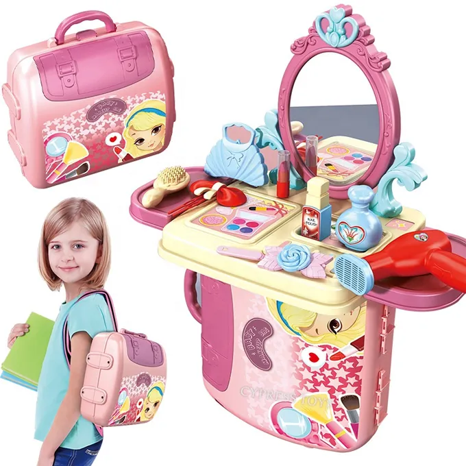 2-in-1 Makeup Kit & Dressing Table Backpack - Stylish Toy for Girls - Image 3