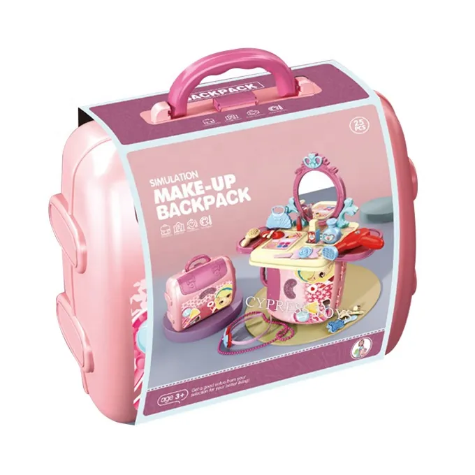 2-in-1 Makeup Kit & Dressing Table Backpack - Stylish Toy for Girls - Image 2