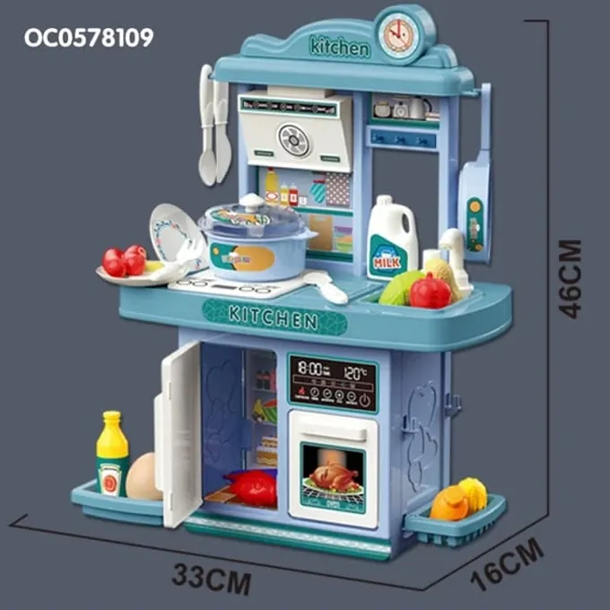 New Modern Taste Kitchen Set with Water Faucet and Stove - 25 Pieces - Image 4