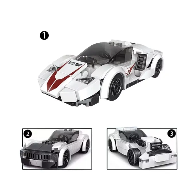 Thunder Racing Car Building Kit by Decool - 209 Parts - Image 3