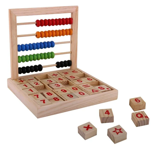 Wooden Abacus Blocks - Educational Counting Toy (Ages 3+) - Image 2