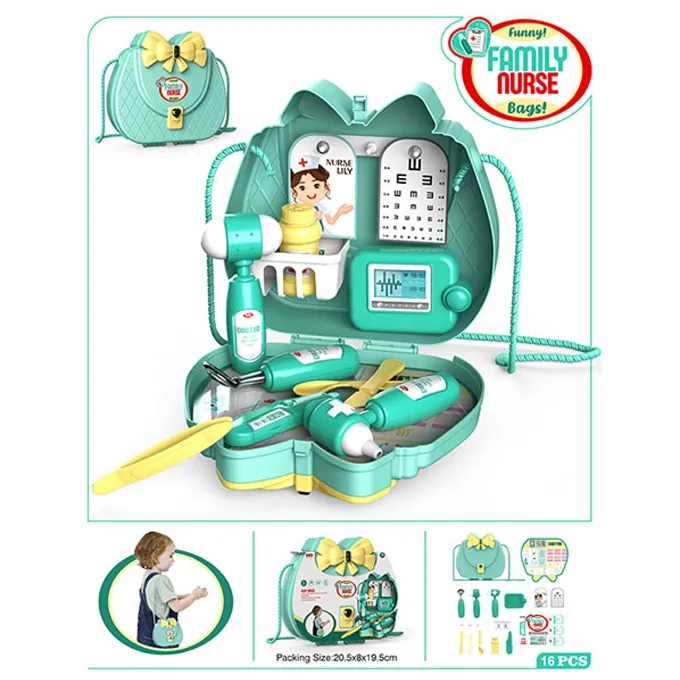 Portable Nurse Play Set in a Briefcase - High-Quality Role-Playing Toy for Girls