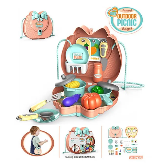 Portable Picnic Party Play Set in a Briefcase - Fun Pretend Play Toy