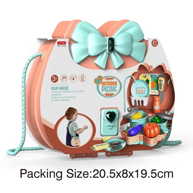 Portable Picnic Party Play Set in a Briefcase - Fun Pretend Play Toy - Image 3