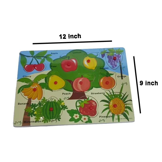 Learning Fruit Name Wooden Puzzle for Kids