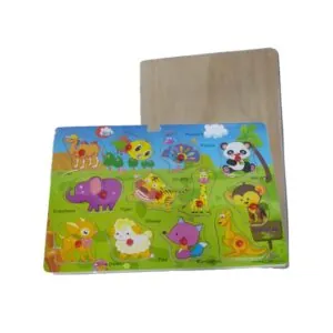 Learning Animal Name Wooden Puzzle for Kids