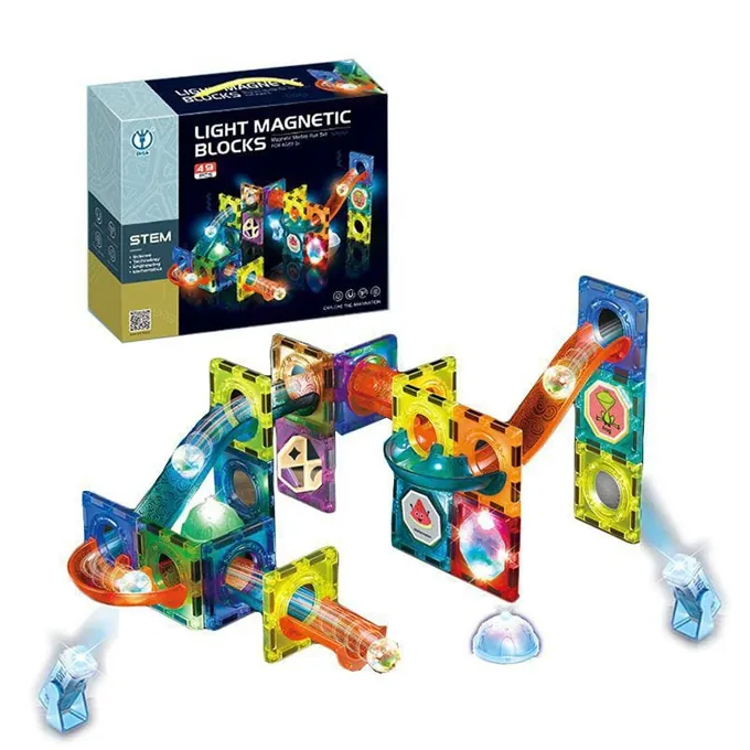 STEM Magnetic Marble Run Kit - 49 Pieces