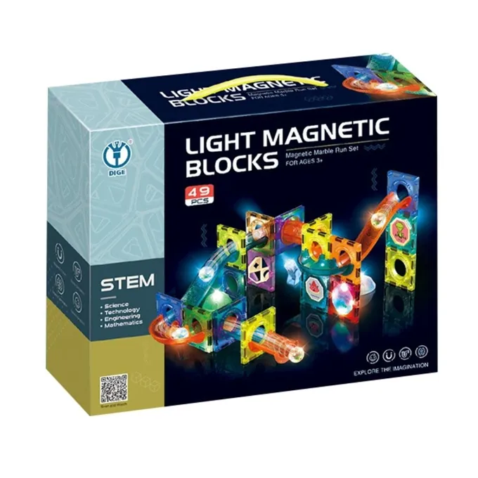 STEM Magnetic Marble Run Kit - 49 Pieces - Image 2