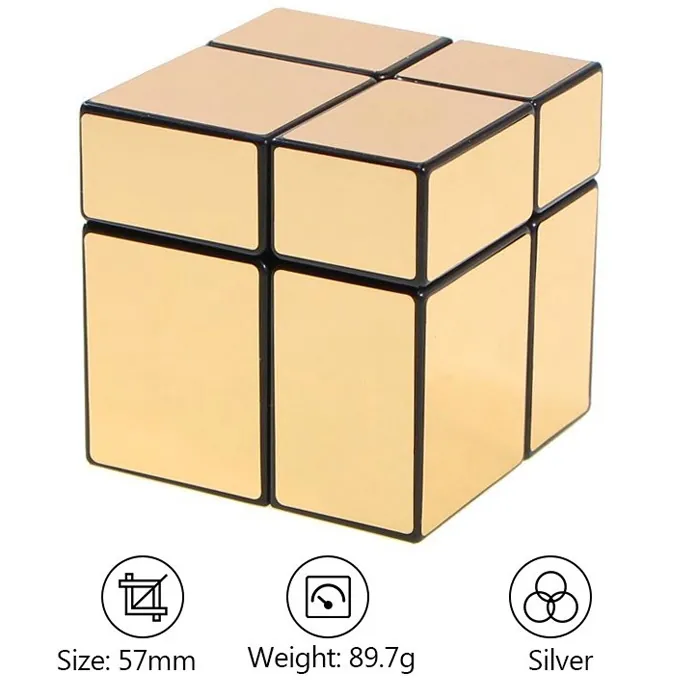 Genius Magic Mirror Rubik?s Cube 2x2x2 - Golden Puzzle Toy for Ages 3-6+ - Image 3