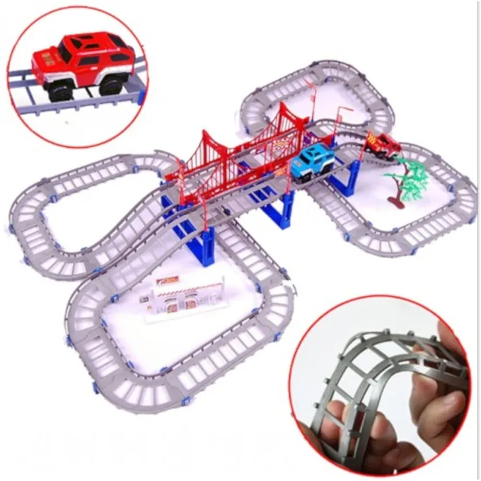 Jeep Truck Track Roller Coaster Set - 33 pcs - High-Quality Activity Toy for Kids