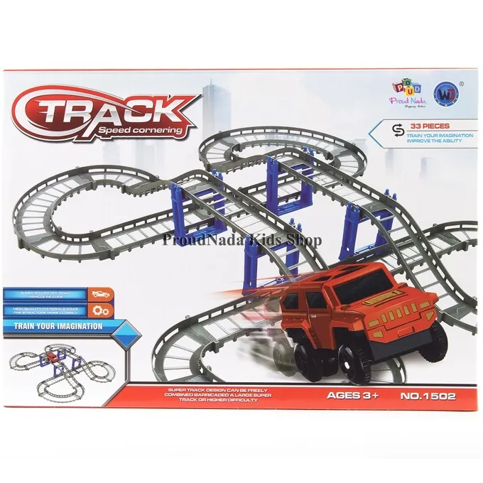 Jeep Truck Track Roller Coaster Set - 33 pcs - High-Quality Activity Toy for Kids - Image 3