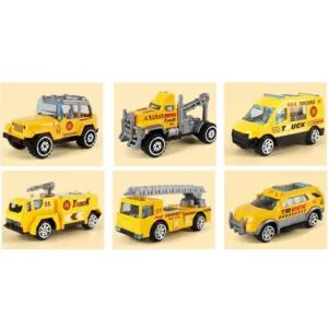 Construction Tractor and Trucks Die-Cast Set - 6 Pieces