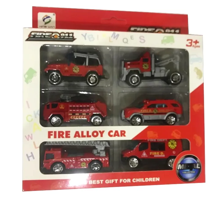 Fire Rescue Die-Cast Vehicles Set - 6 Pieces - Image 2