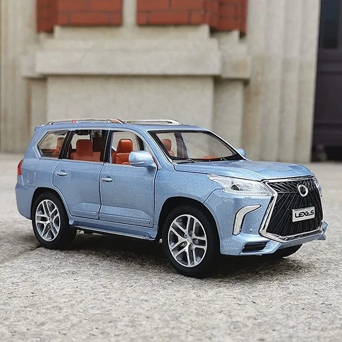 Lexus Land Cruiser 1:24 Scale Die-Cast Model - Blue - Image 6