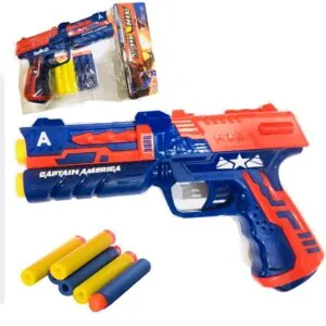 Captain America Dart Shooter with 20-Meter Range - Heroic Toy for Kids