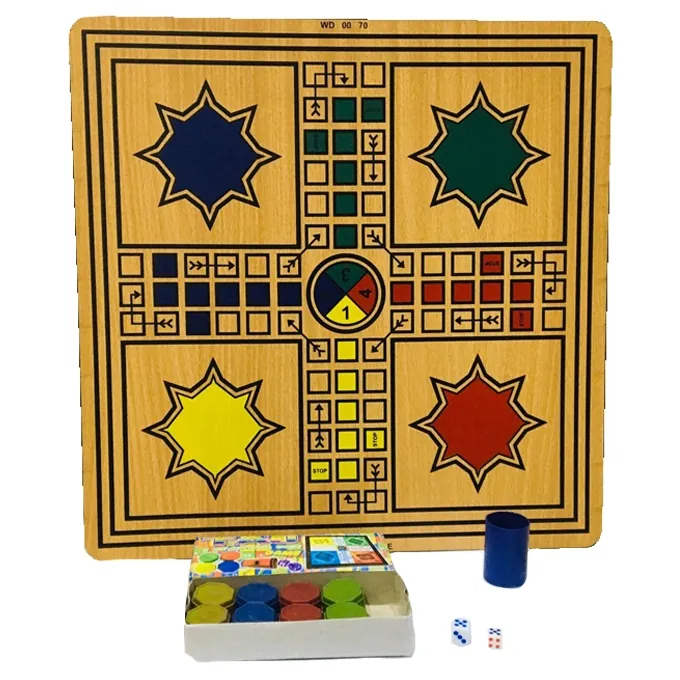 Modern Wooden Ludo Board Game - High-Quality Family Activity Toy