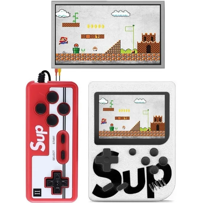 2-Player 400-in-1 Portable Game Console - White (Ages 7+)